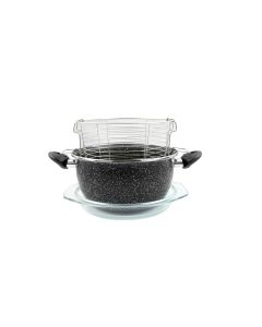 Freidora coc 24cm antiadherente bicapa todas cocinas h.esmal magefesa