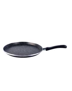 Crepera cocina 28cm antiadherente bicapa todas cocinas hierro esmaltado negro/bl
