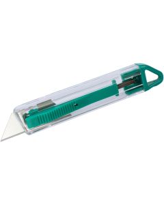 Cutter profesional retractil wolfcraft plastico verde/transparente