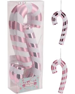 Adorno navidad baston koopman rosa awr301320 3 pz