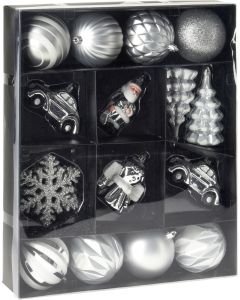 Adorno navidad surtido koopman plata can223110 20 pz