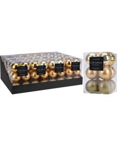 Juego navidad 60mm bolas koopman oro can204600 12 pz