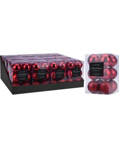 Juego navidad 60mm bolas koopman rojo can204620 12 pz