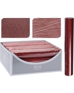 Mantel navidad 30x50cm koopman rojo organza 767600070