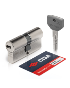 Cilindro asixp8 leva larga, doble embrague 30-30 niquel, 5 llaves cisa