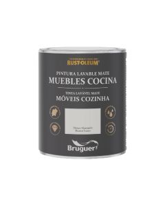 Pintura al agua para muebles blanco ahumado 750 ml cocina mate lisa rust-oleum