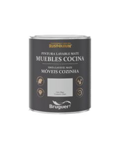 Pintura al agua para muebles gris claro 750 ml cocina mate lisa rust-oleum co
