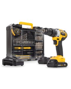 Taladro percutor 20v li 2 baterias 2 ah 13mm powerplus