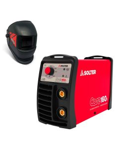 Grupo soldadura inverter 160am/60% pantalla optimatic 55 rojo kit core 160s + optimatic 55 solter