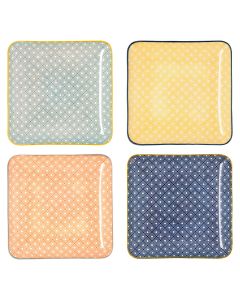 Bandeja aperitivo cuadrada 21x21cm porcelana surtido pippa quid