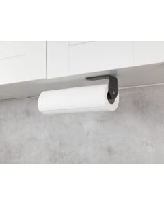 Portarrollo cocina fijacion sin taladro negro nio wenko