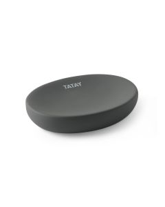 Jabonera baño 82x25x112mm tatay ceramica gris soft 6410000