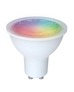 Bombilla wifi cct (2700k - 6500k) & rgb gu10 5w 400lm abs blanco energeeks eg-bwgu105w001