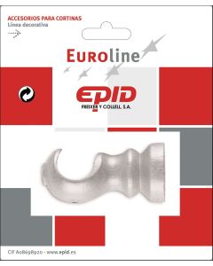 Soporte barra cortina frontal ø19x69mm madera euroline 19 epid 02184005