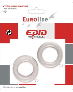 Anilla cortina hogar ø26mm madera euroline 19 epid 0226600510