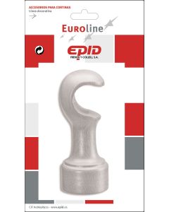 Soporte barra cortina frontal ø29x120mm madera euroline 29 epid 02294005