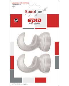 Soporte barra cortina techo ø29x76mm madera euroline 29 epid 02294305