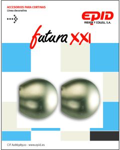 Terminal barra cortina ø19x90mm metal nordia epid 2105500263