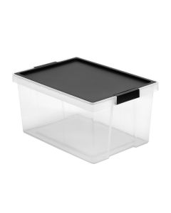 Caja ordenacion multiuso 35lt plastico negro tatay