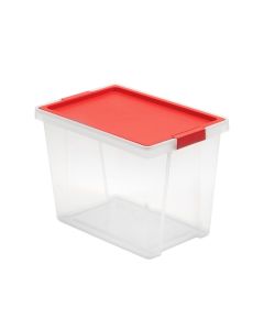 Caja ordenacion multiuso 15lt plastico rojo tatay