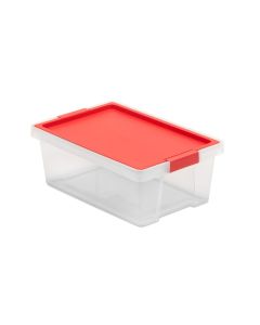 Caja ordenacion multiuso 7lt plastico rojo tatay