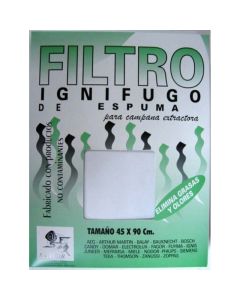 Filtro campana espuma 90x45 1 unidad blanco sanfor