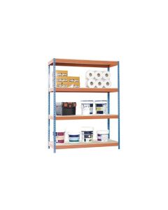 Estanteria ordenacion 5 baldas sin tornillos 1200x2000x500mm metal azul/naranja/madera simonrack 8425437077579