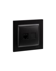 Base ethernet rj45 empotrar negro serie 10 simon f1090598038