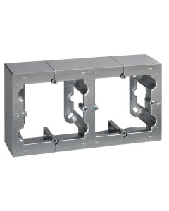 Caja electricidad superficie doble aluminio serie 10 simon f1090752026