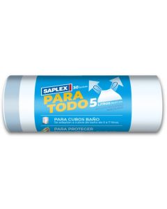 Bolsa basura 35x37cm 5lt saplex polietileno blanco 10pt0480 30 pz