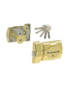 Cerrojo sobreponer 7930rsshl 83x95mm alta seguridad silencioso latonado lince