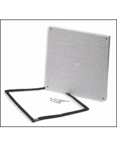 Junta fontaneria tapa arqueta 55x55cm polipropileno gris dakota