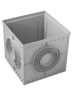 Arqueta evacuacion monolitica sin tapa dakota 30x30cm polipropileno gris poz01-1373s