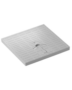 Tapa fontaneria arqueta reforzado con manilla dakota 20x20cm polipropileno gris poz02-1348m
