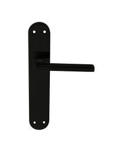 Manilla 606 placa acero/aluminio (juego) 240x45mm negra micel