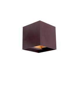 Aplique exterior 13,6x10x11,7cm led cristalrecord metal acero corten open 5w 4000k 43-410-10-263