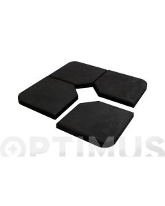 Pie parasol excentrico 1/4 25 kg gomo eco plus negro import