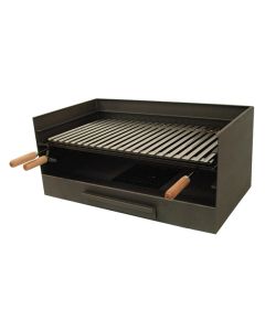 Cajon barbacoa con parrilla inox 61x40x33 cm imex el zorro
