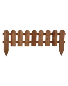 Bordura minivalla panorama marron 28 x 110 cm poste fijacion 45 cm forest