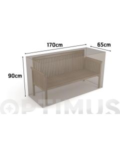 Funda banco vison 170 x 65 x h 90 nortene