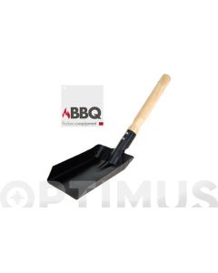 Pala barbacoa carbon 37x9,5 cm negra koopman