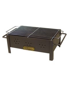 Barbacoa carbon rectangular sobremesa parrilla cincada 31 x 21 x 14 cm imex el zorro