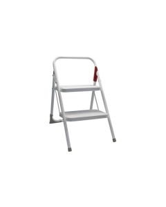 Taburete plegable 2 peldaños homologado m/10 2 peldaños blanco rolser