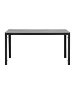 Mesa aluminio polywood negra/gris 150 x 90 cm import