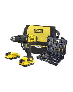 Taladro percutor v20, 18 v + set de 50 accesorios + bolsa de transporte