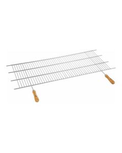 Parrilla recortable zinc mango madera 100x50 cm (corte 82-102 cm) sauvic