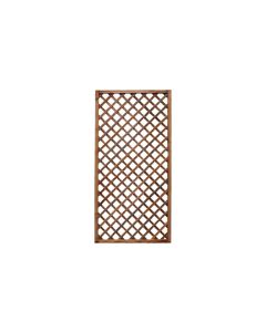 Celosía madera premices con marco marrón 90 x 180 cm forest