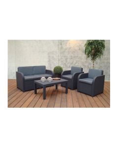 Conjunto ratan resina antracita st.tropez keter
