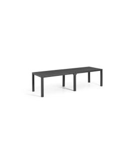 Mesa resina julie doble grafito 294x90 cm/180x147 cm keter