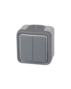 Conmutador superficie doble estanco ip55 plexo
